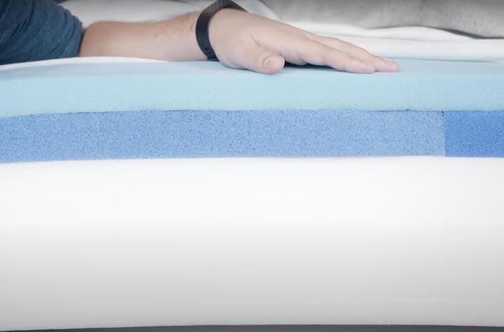 An inside view of the Casper Hybrid mattress